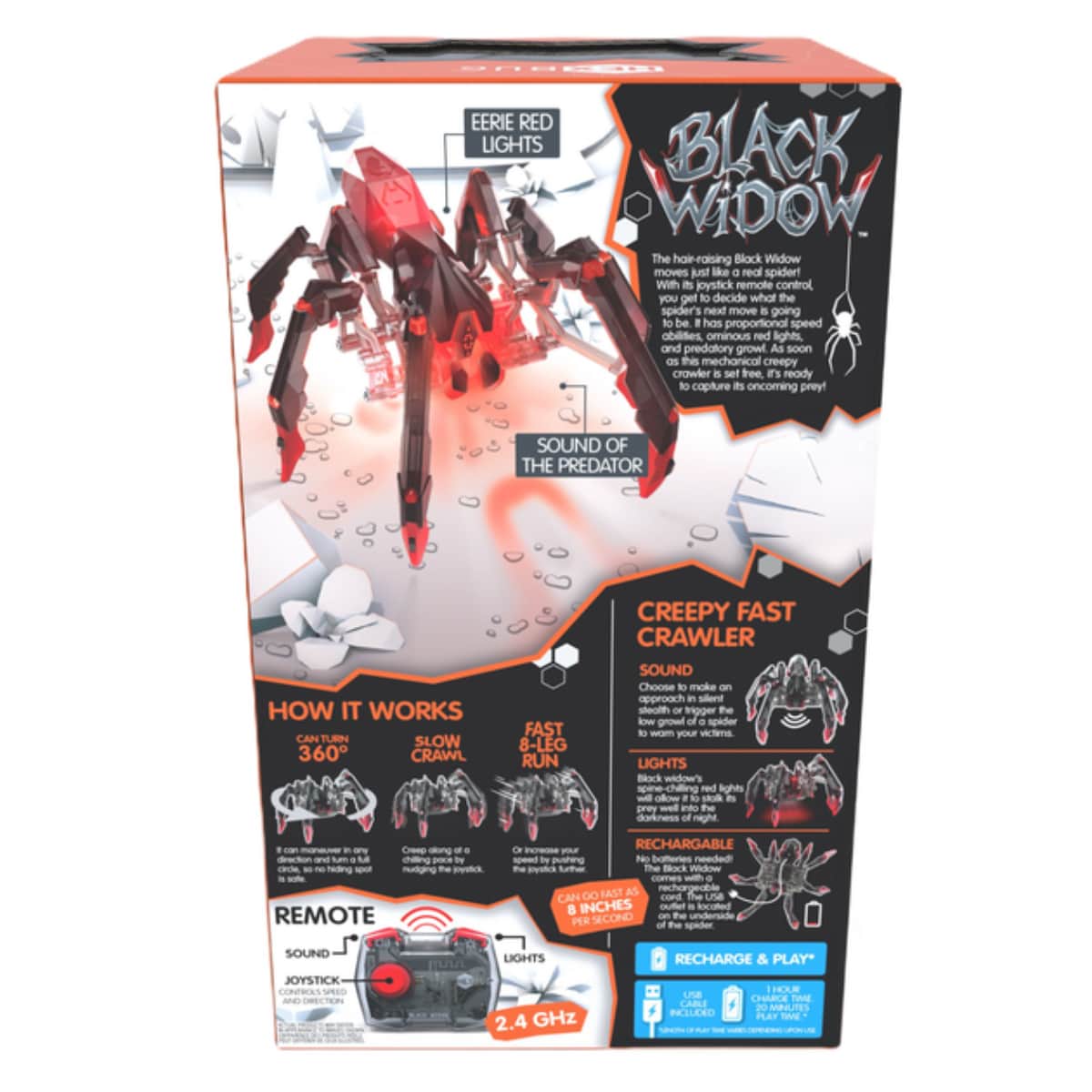 Hex Bug Remote Control Black Widow Toy Unisex, 8-10 Years