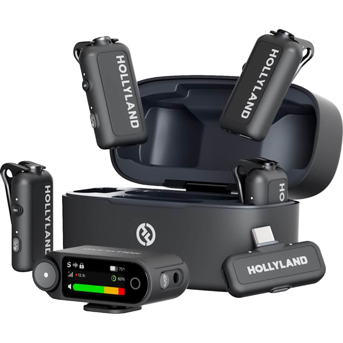 Hollyland Lark Max 2 Combo 4-Person Version Wireless Lavalier Microphone System