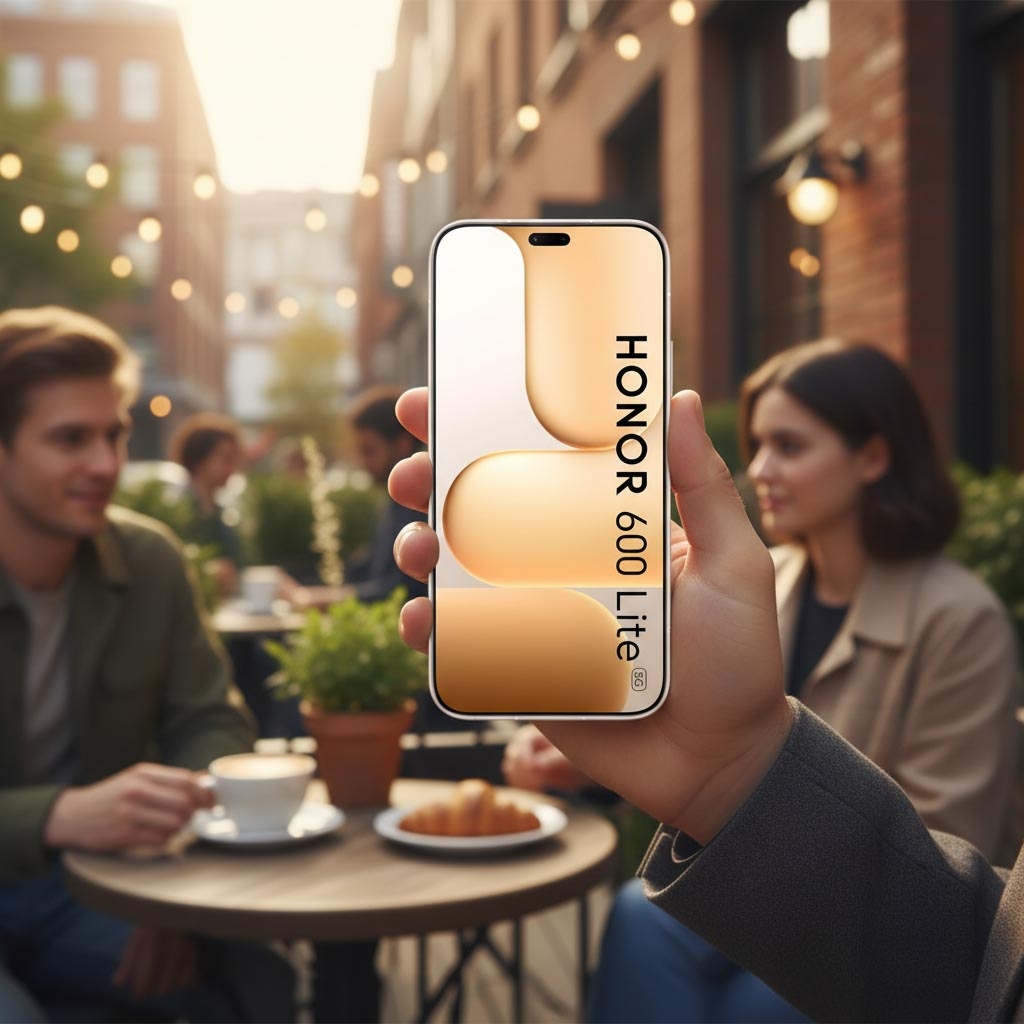 هونر 600 لايت 5G جوال أندرويد (8 جيجابايت + 128 جيجابايت)، إصدار السعودية - ذهبي الشروق