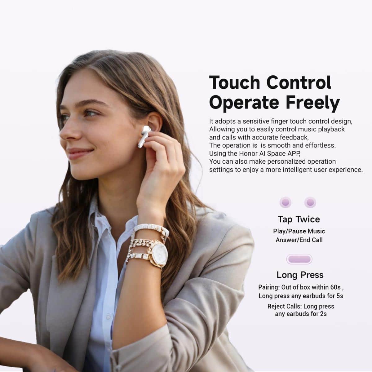 HONOR Choice X7e Active True Wireless Earbuds