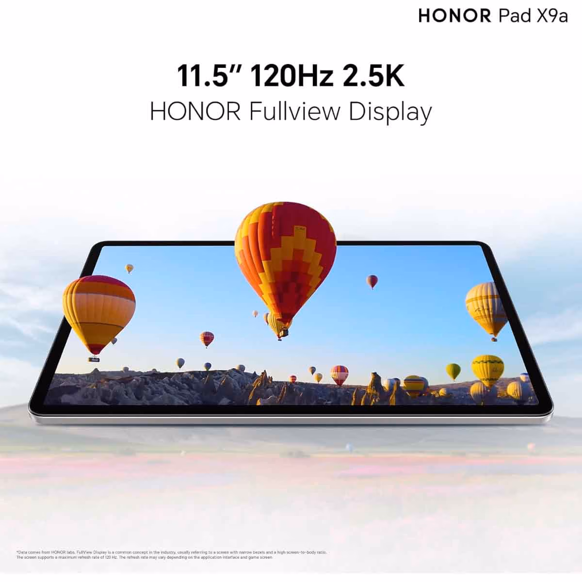 جهاز HONOR Pad X9a اللوحي بنظام Android مزود بتقنية Wi-Fi