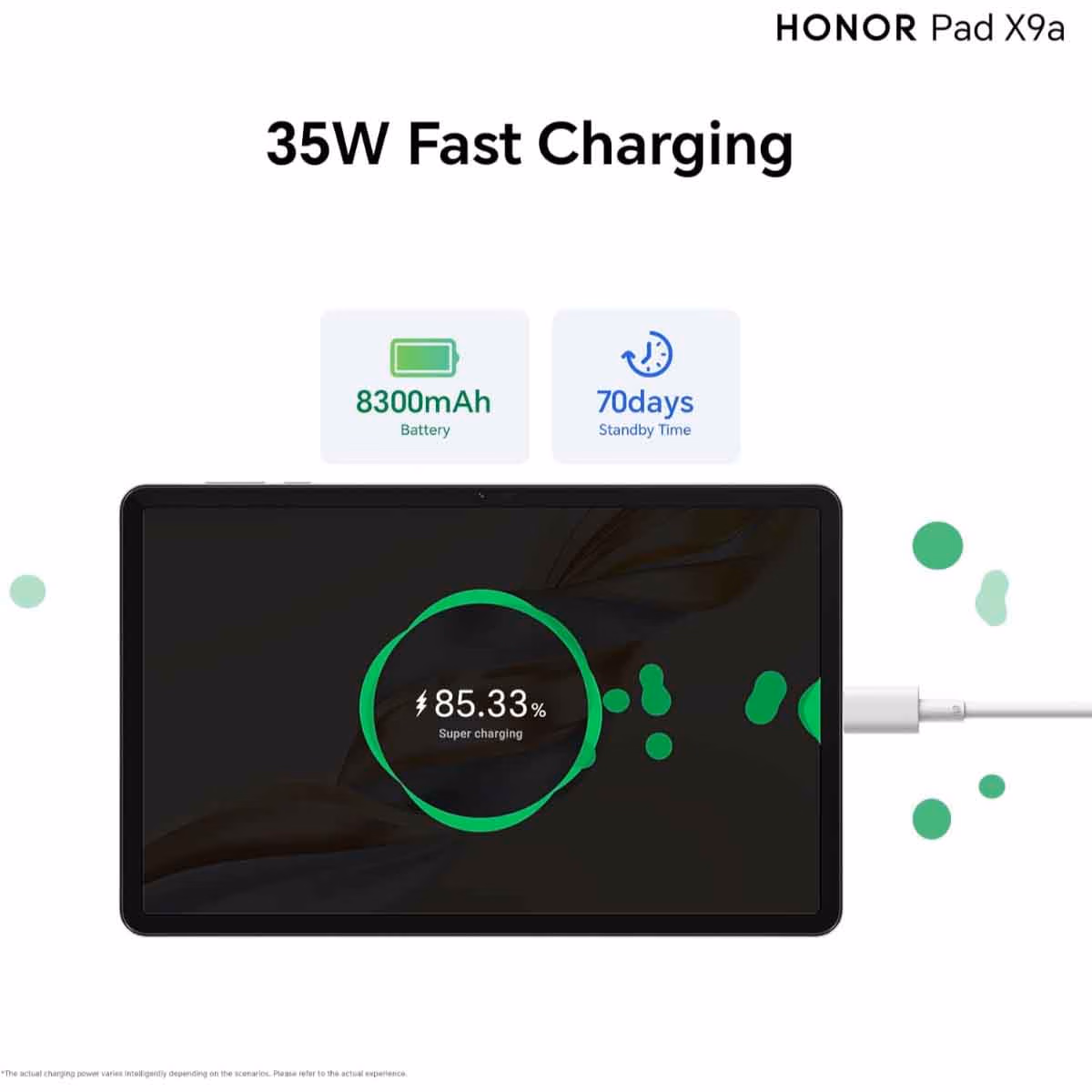 جهاز HONOR Pad X9a اللوحي بنظام Android مزود بتقنية Wi-Fi