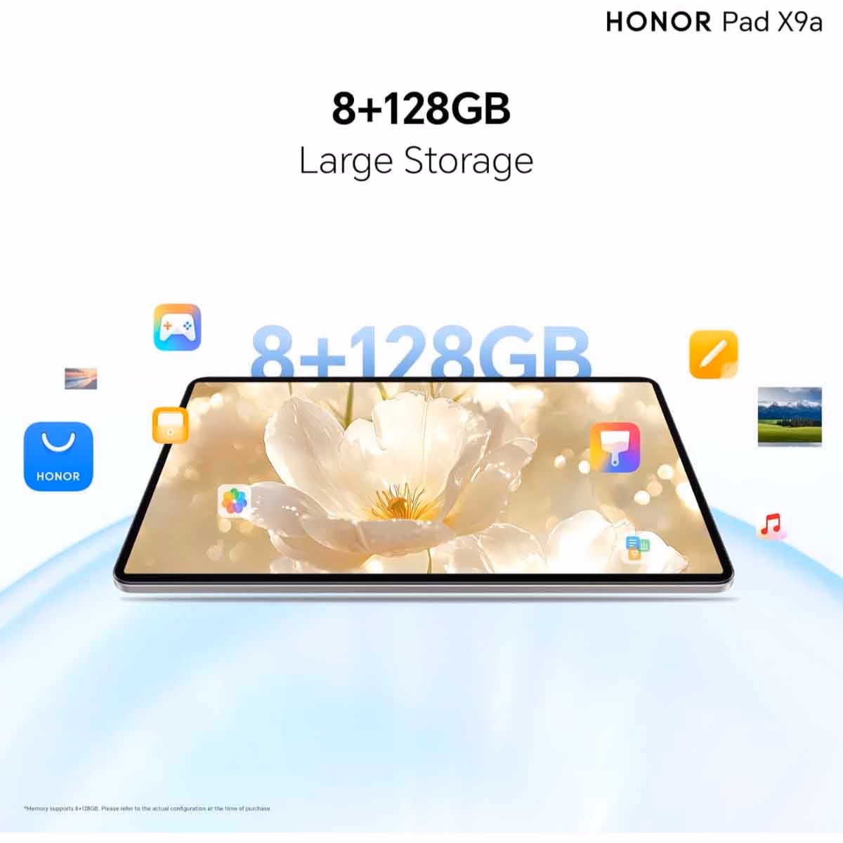 جهاز HONOR Pad X9a اللوحي بنظام Android مزود بتقنية Wi-Fi