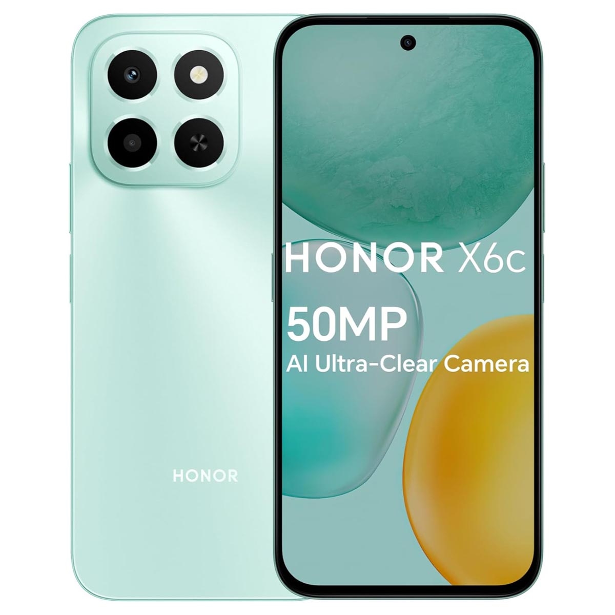 HONOR X6c 4G Android Smartphone (6GB + 128GB), KSA Version - OceanCyan