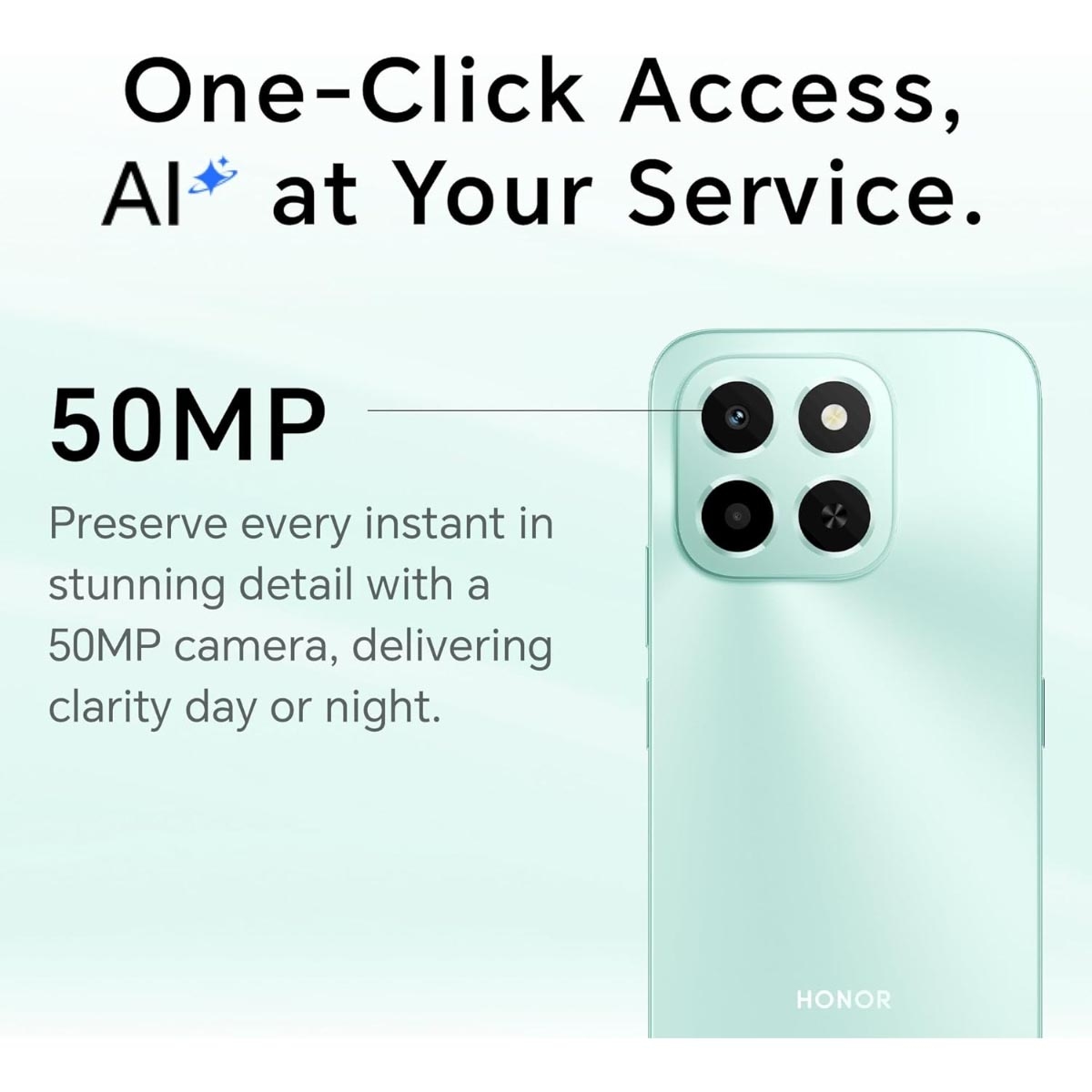 HONOR X6c 4G Android Smartphone (6GB + 128GB), KSA Version - OceanCyan