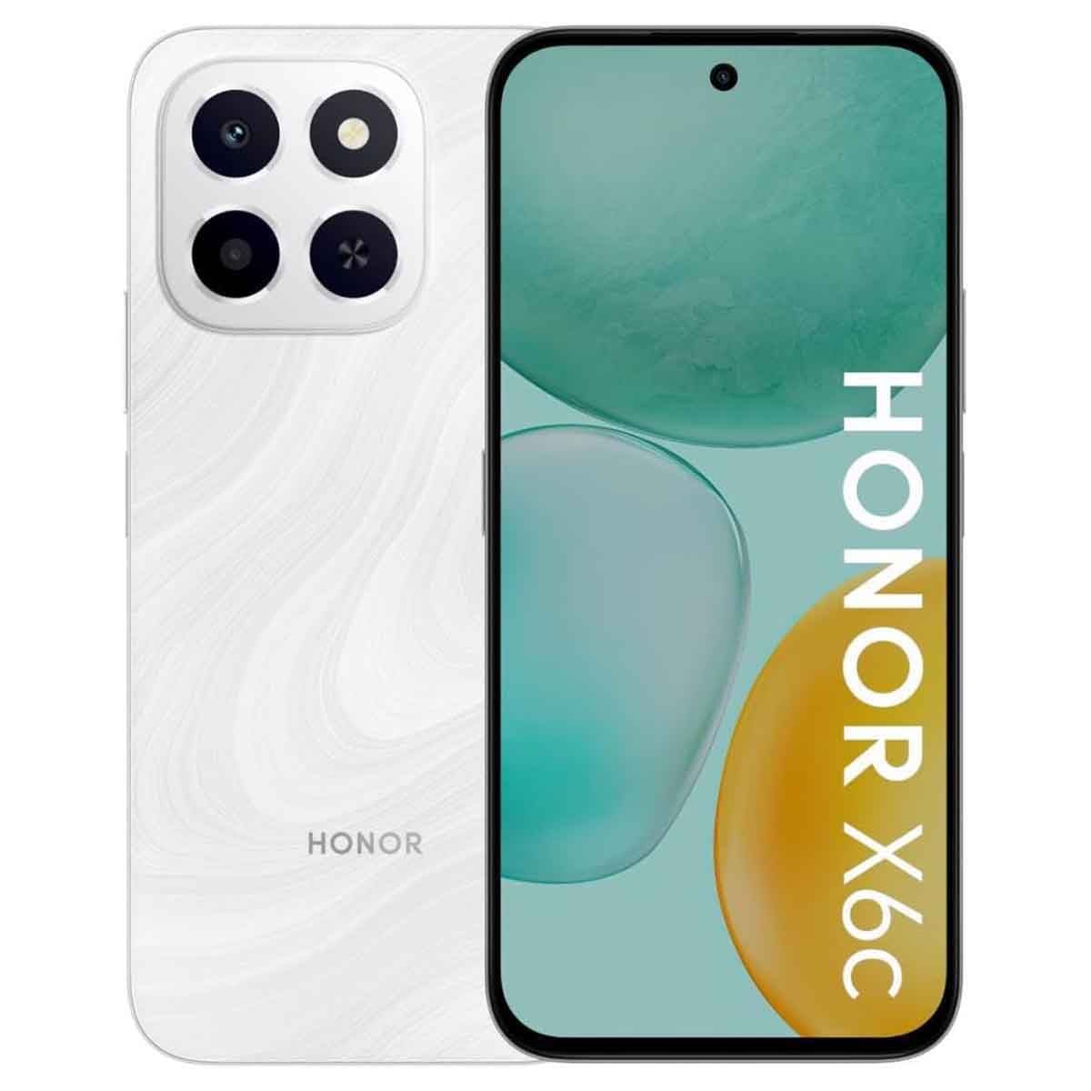 HONOR X6c 4G Android Smartphone (6GB RAM, 256GB Storage) - White