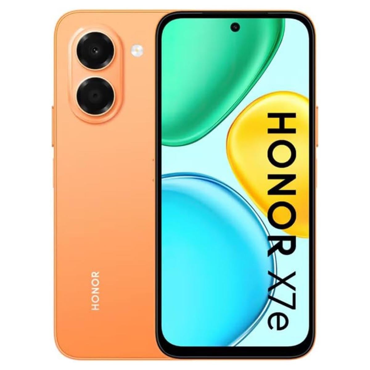 هونر X7e، جوال بتقنية 4G بنظام أندرويد (6GB + 256GB)، إصدار السعودية - برتقالي شروق الشمس