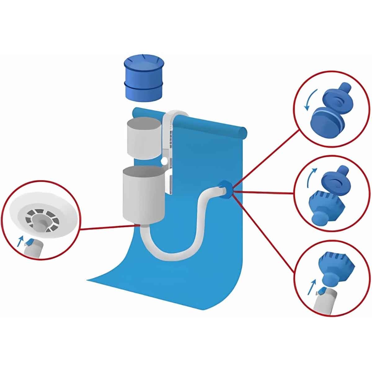 إنتكس محول خرطوم مياه أكوا