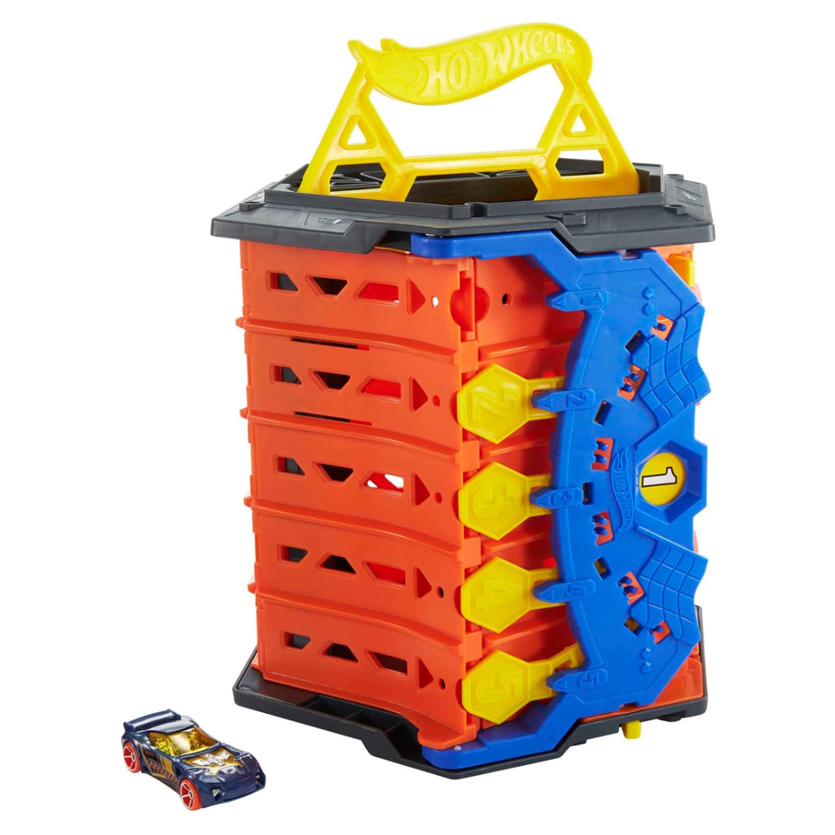 Hot Wheels 5 Lane Collapsible Roll-Out Raceway Track Set Unisex, 5-7 Years