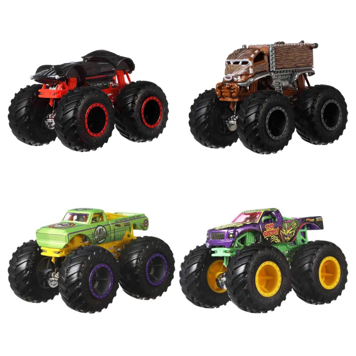 Hot Wheels Assorted 1:64 Scale Demolition Doubles Monster Trucks Unisex, 3-4 Years, Pack of 2