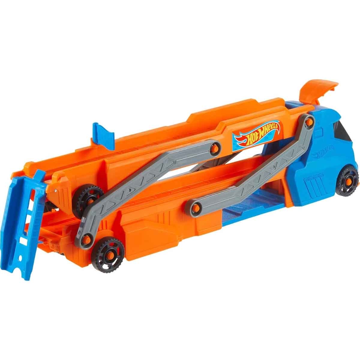 Hot Wheels Assorted Basic Car & ECL City Speed Track Transporter Playset Bundle Unisex, 3-4 Years