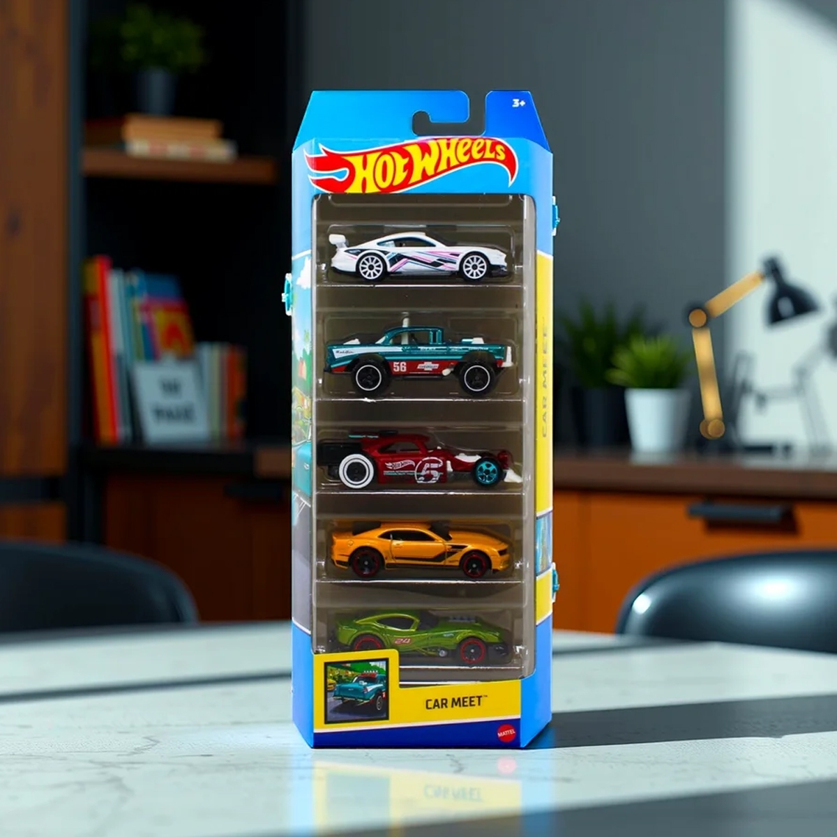 Hot Wheels Assorted Basic Car Unisex, 3-4 Years, Pack of 5