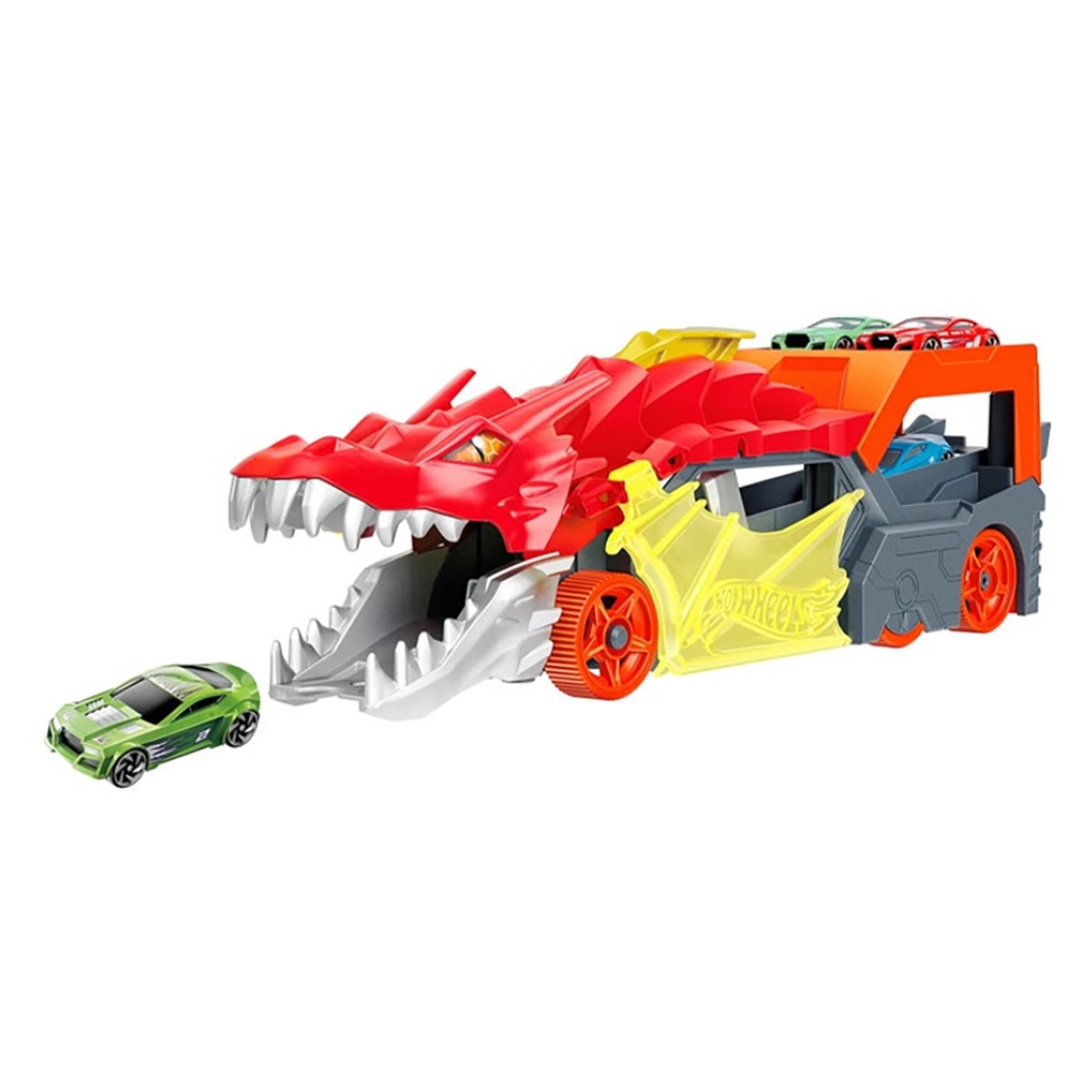 Hot Wheels City Dragon Launch Transporter Vehicle Playset Unisex, 3-4 Years