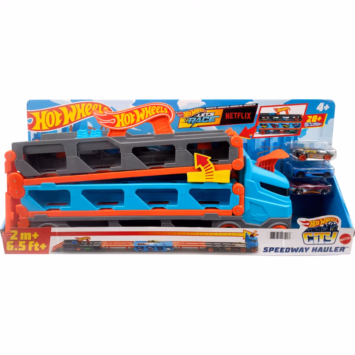 Hot Wheels City Speedway Hauler Vehicle Playset Unisex, 5-7 Years