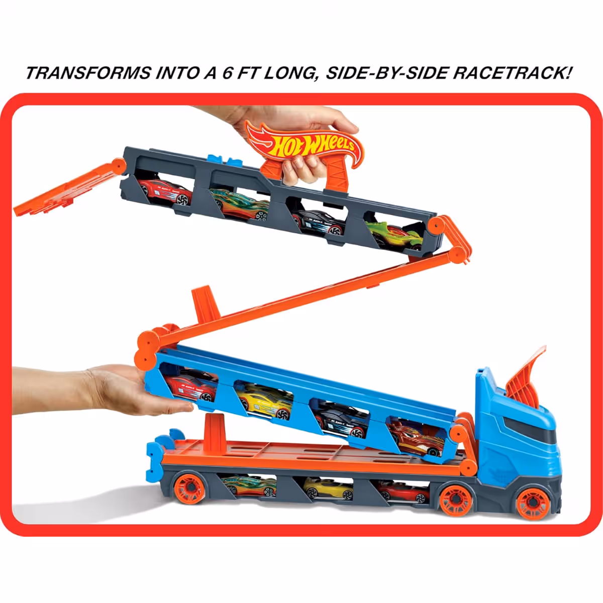 Hot Wheels City Speedway Hauler Vehicle Playset Unisex, 5-7 Years
