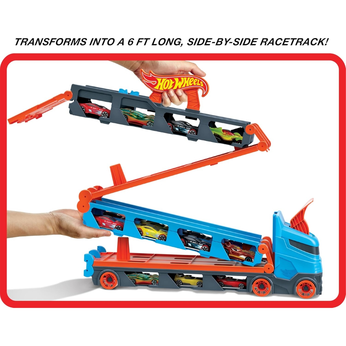 Hot Wheels City Speedway Hauler Vehicle Playset Unisex, 5-7 Years