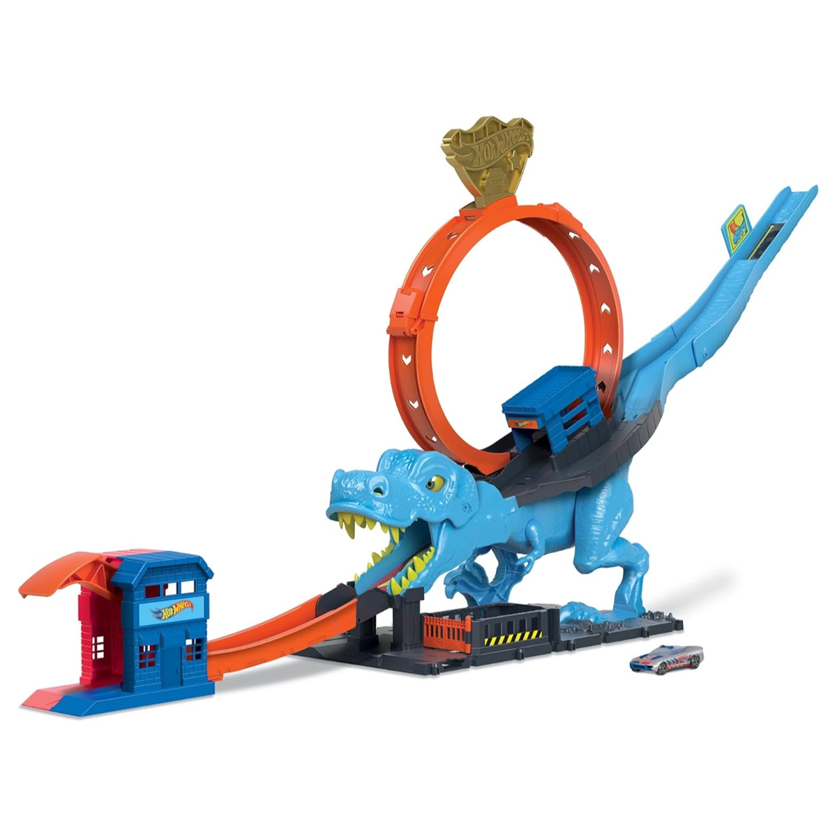 Hot Wheels City T-Rex Chomp Down Playset Unisex, 5-7 Years