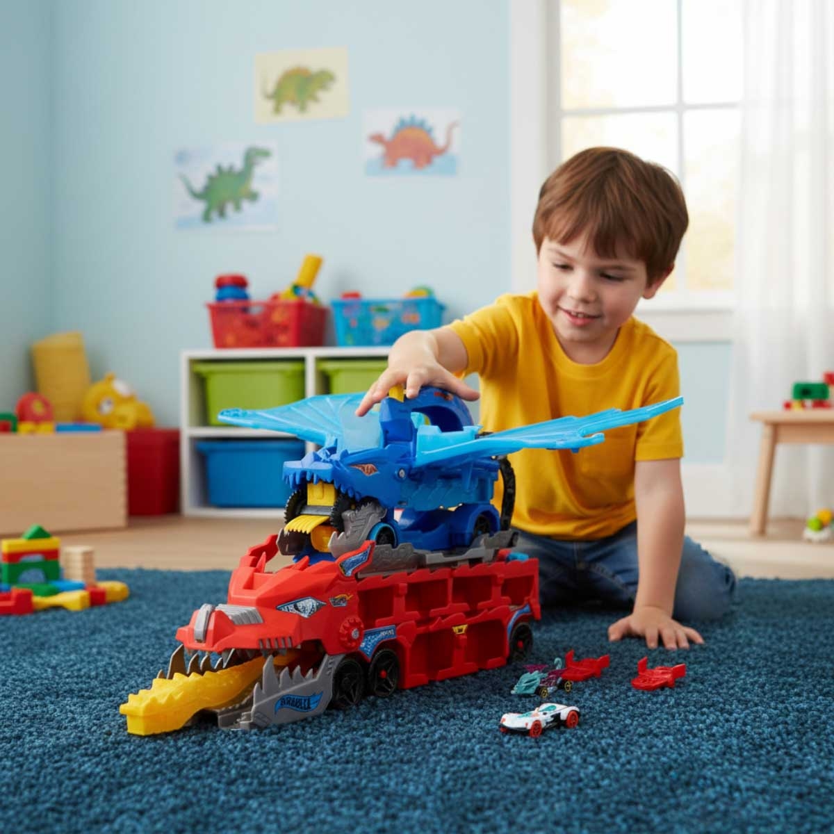 Hot Wheels City Ultimate Dragon Hauler Unisex, 3-4 Years