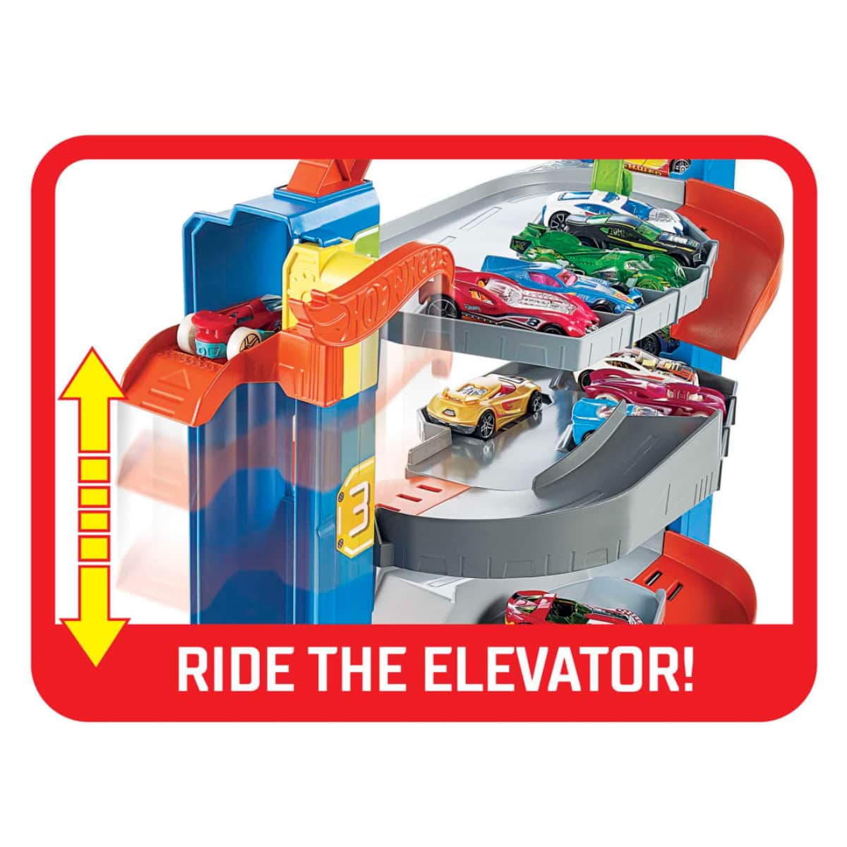 Hot Wheels Jump & Drop Stunt Garage Track Set Unisex, 5-7 Years