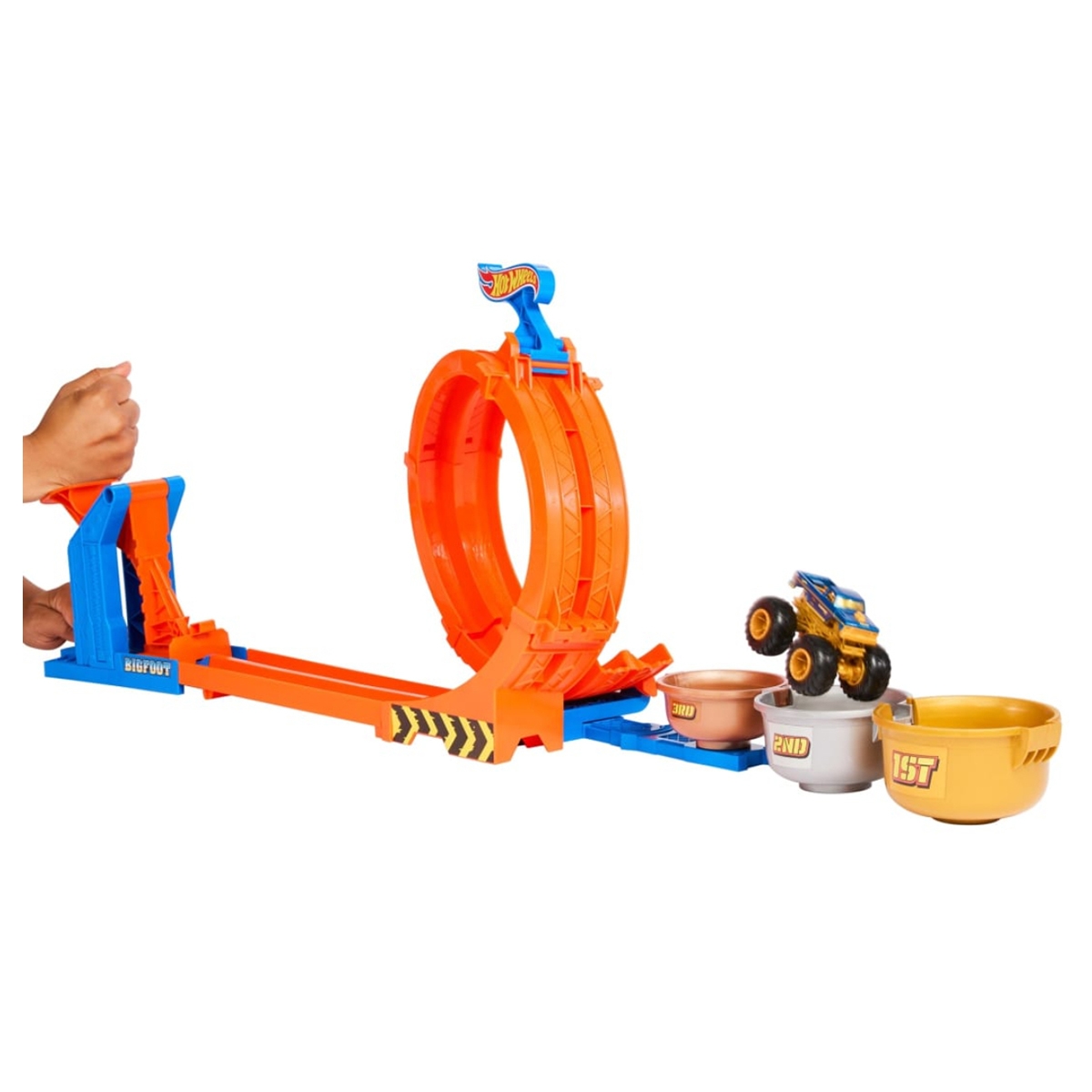 هوت ويلز مجموعة سباق حلقات ومهارات لشاحنات الوحوش للجنسين، 5-7 سنوات