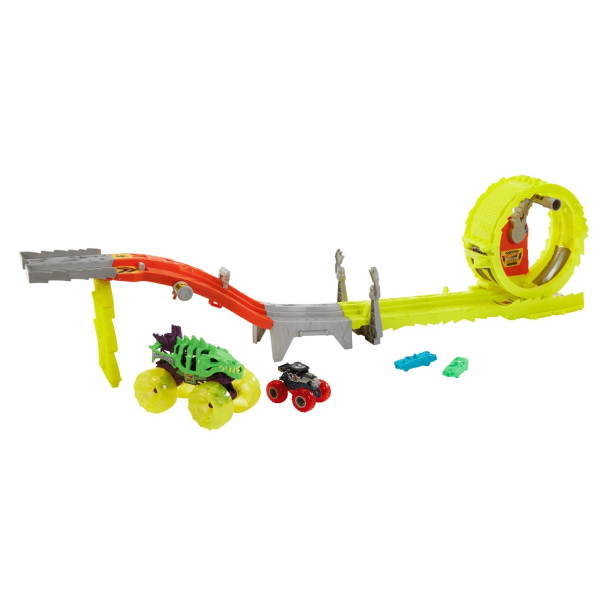 Hot Wheels Monster Trucks Power Smashers Destruction Race & Chase Track Set Unisex, 5-7 Years