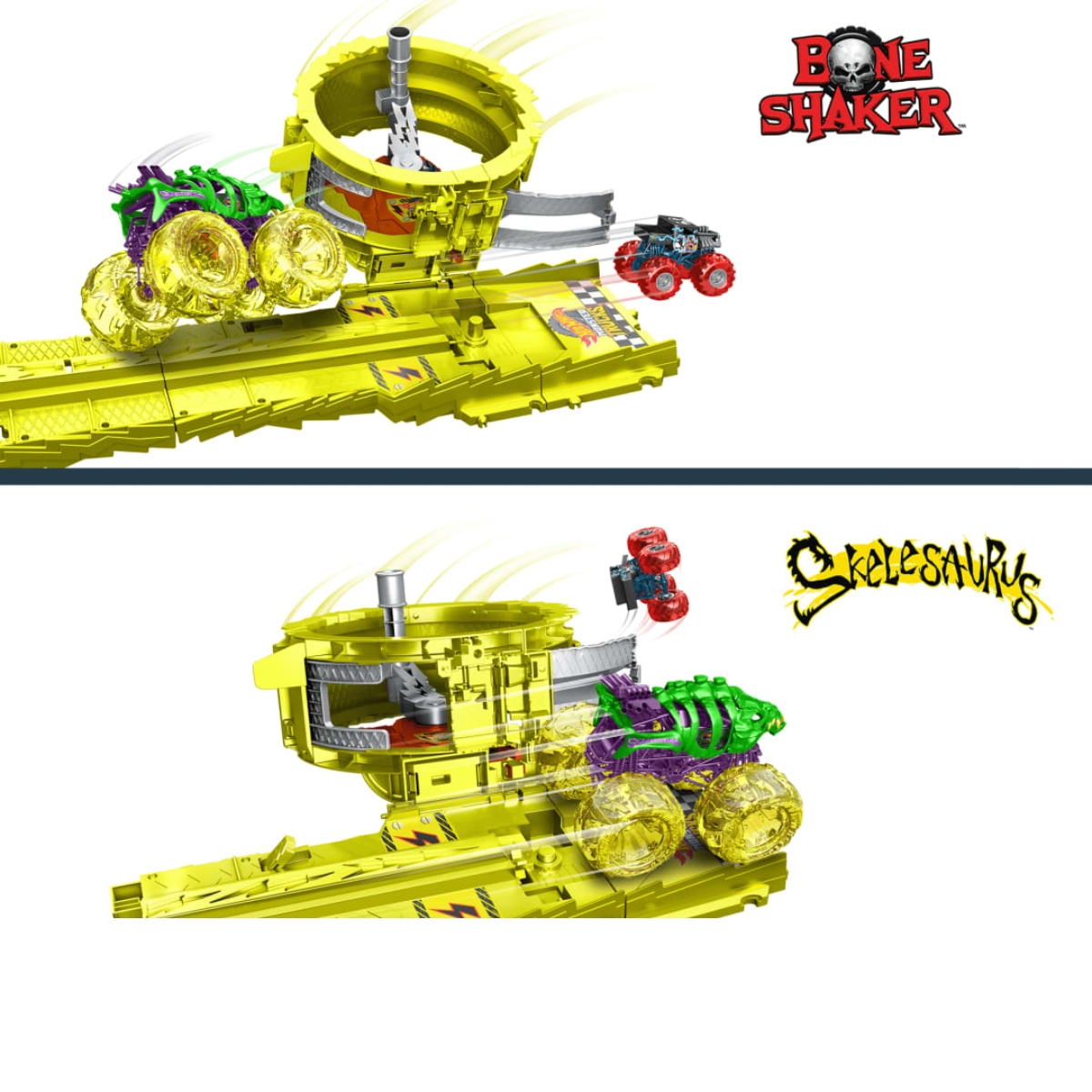 Hot Wheels Monster Trucks Power Smashers Destruction Race & Chase Track Set Unisex, 5-7 Years