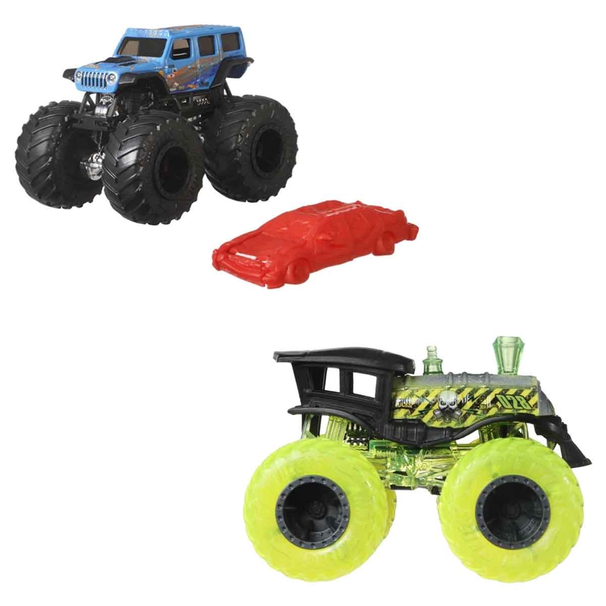Hot Wheels Track Builder Playset & Assorted Monster Truck Bundle Unisex, 3-4 Years