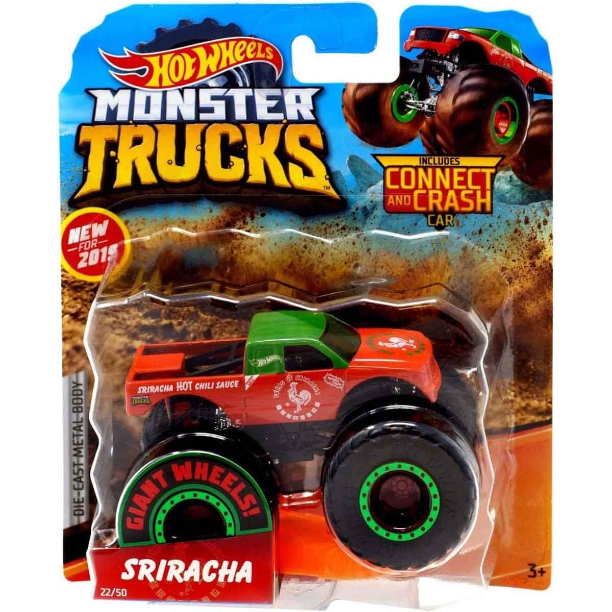 Hot Wheels Track Builder Playset & Assorted Monster Truck Bundle Unisex, 3-4 Years