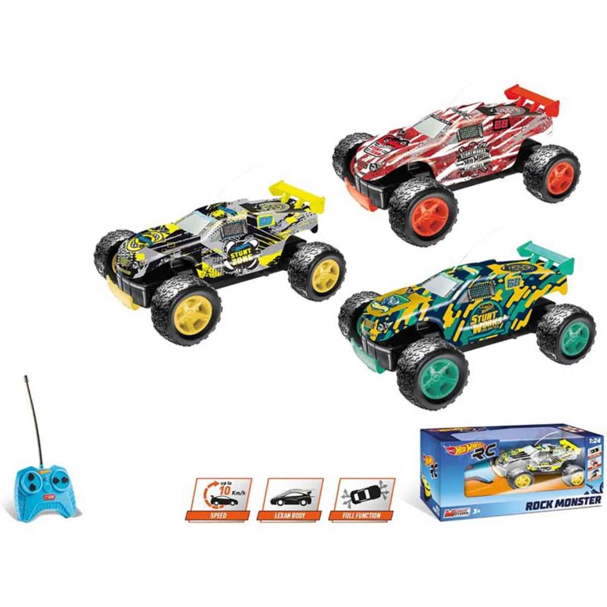 Hot Wheels Remote Control Rock Assorted Monster Truck Boys, 3-4 Years