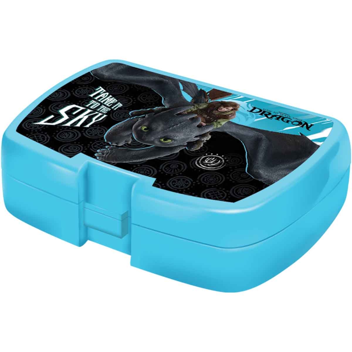 هاو تو ترين يور دراغون حقيبة عربة مدرسية متحركة 5 في 1 مقاس 16 انش مع علبة غداء وزجاجة ماء وحقيبة أقلام وعلبة غداء إضافية.