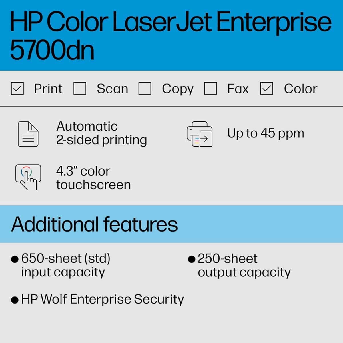 HP Color LaserJet Enterprise 5700dn Laser Printer