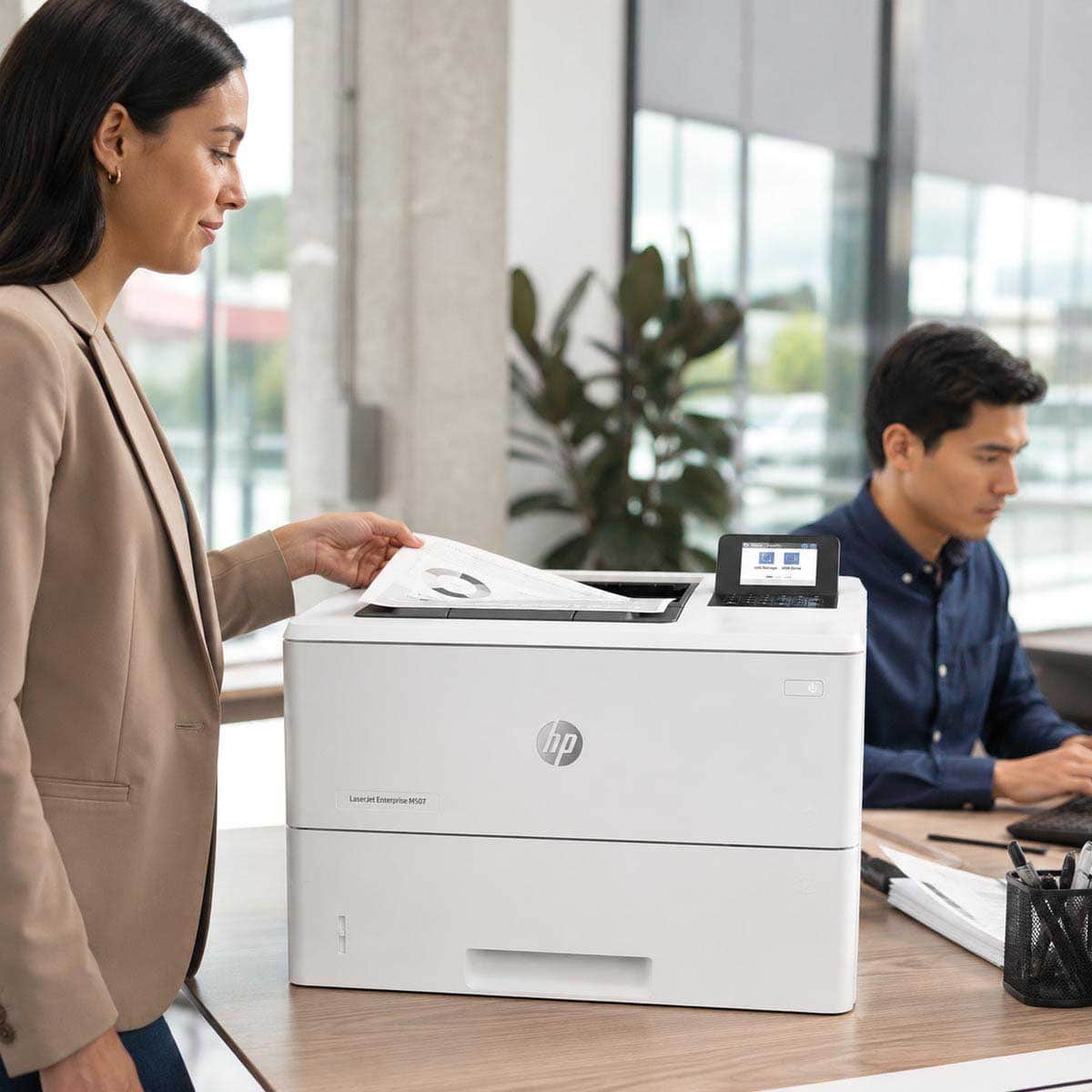 اتش بي طابعة ليزر جيت إنتربرايز M507dn ليزر