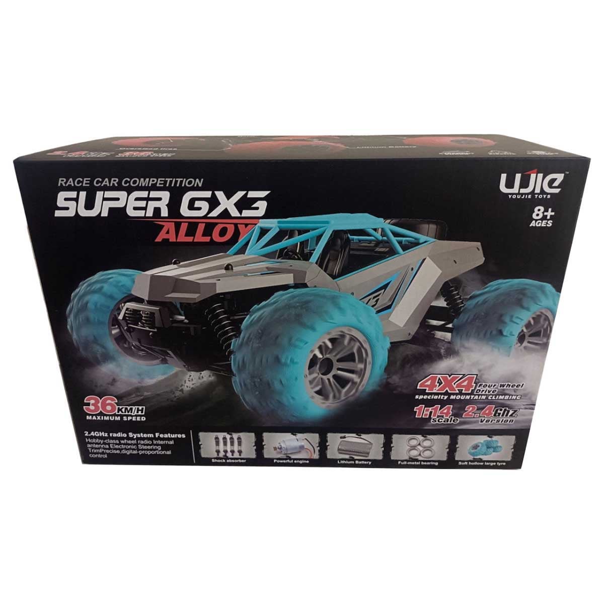 Huada Toys 1:14 Remote Control Car with Charger Unisex, 8-10 Years