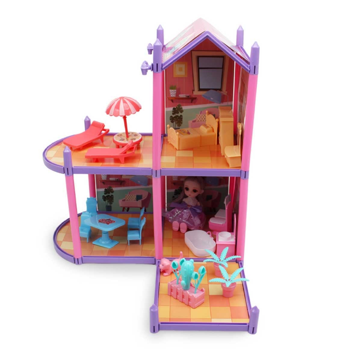 Huada Toys Cutie Villa Playset Girls, 3-4 Years