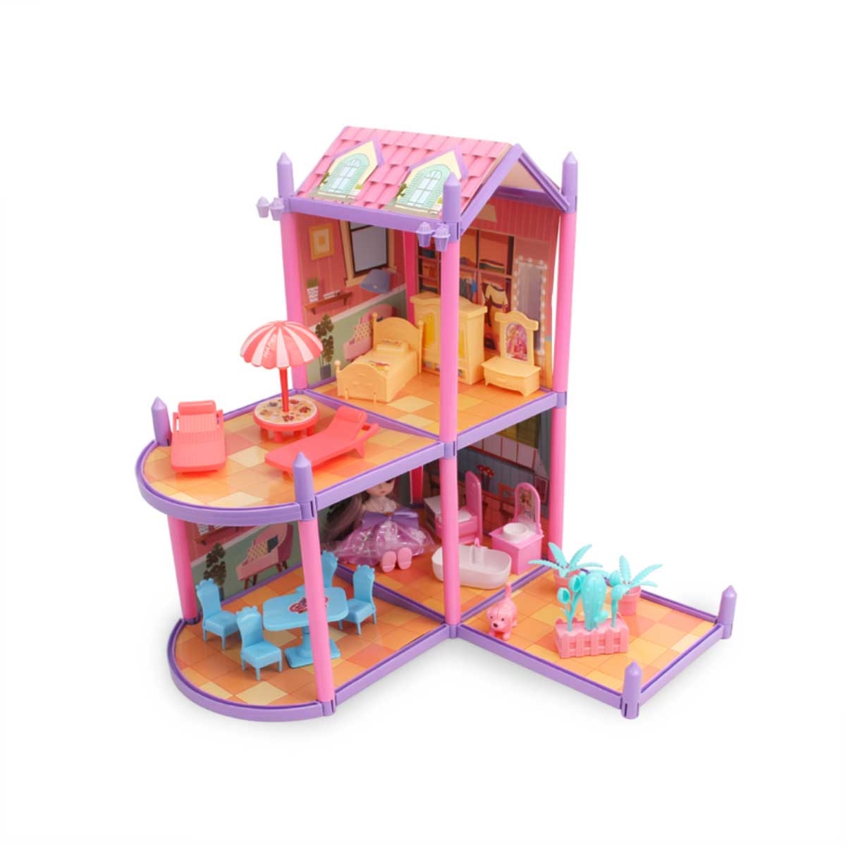 Huada Toys Cutie Villa Playset Girls, 3-4 Years