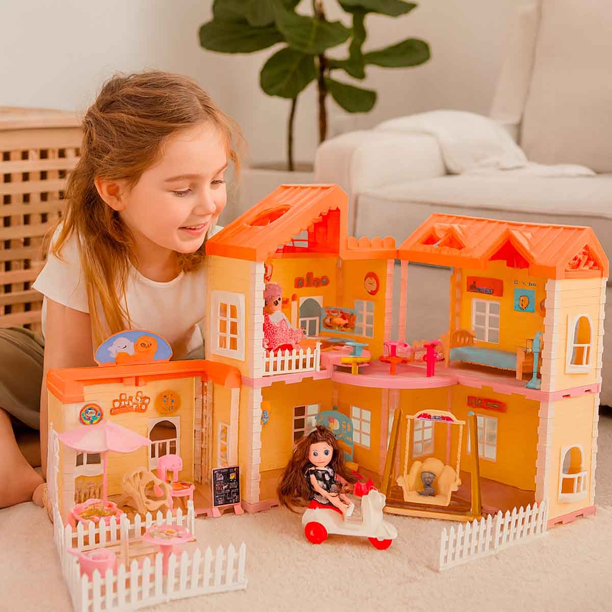 Huada Toys HDT668-34 Villa & Doll Playset Unisex, 3-4 Years