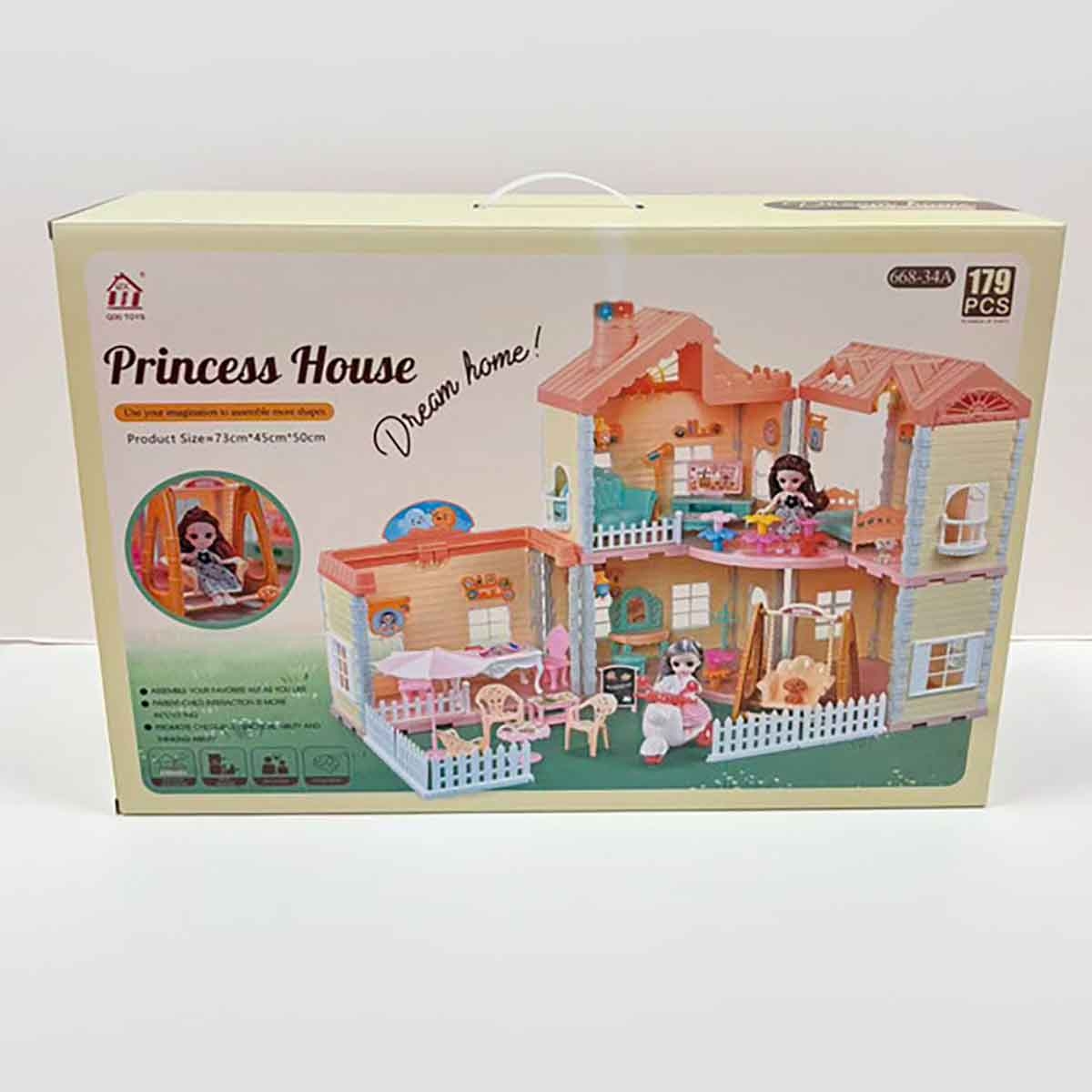 Huada Toys HDT668-34 Villa & Doll Playset Unisex, 3-4 Years