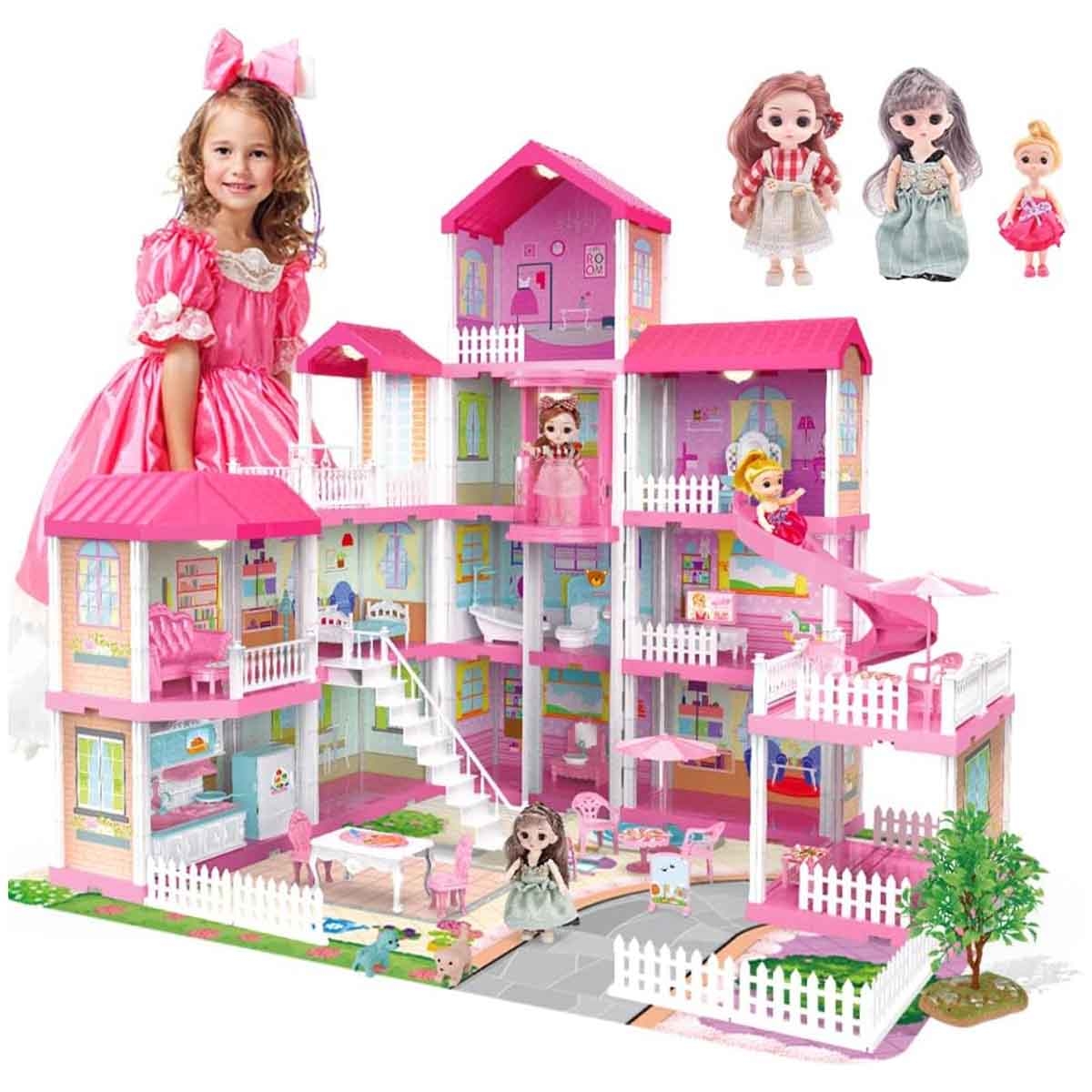 Huada Toys HDT668-49A Villa & Castle Doll Playset Unisex, 3-4 Years