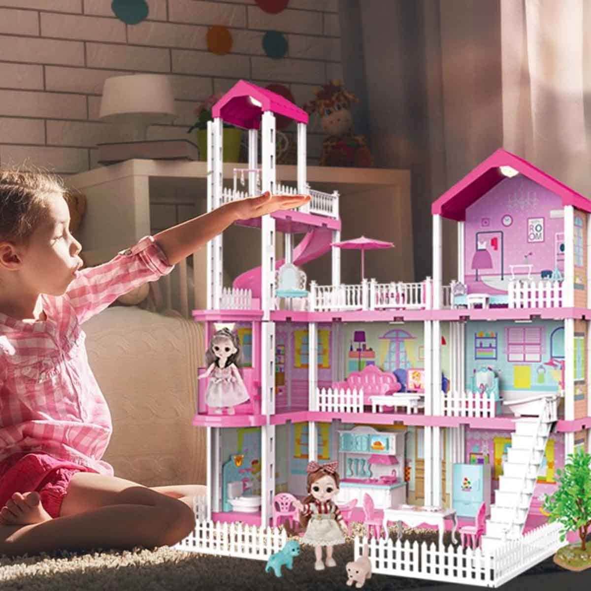 Huada Toys HDT668-54A Villa & Castle Doll Playset Unisex, 3-4 Years