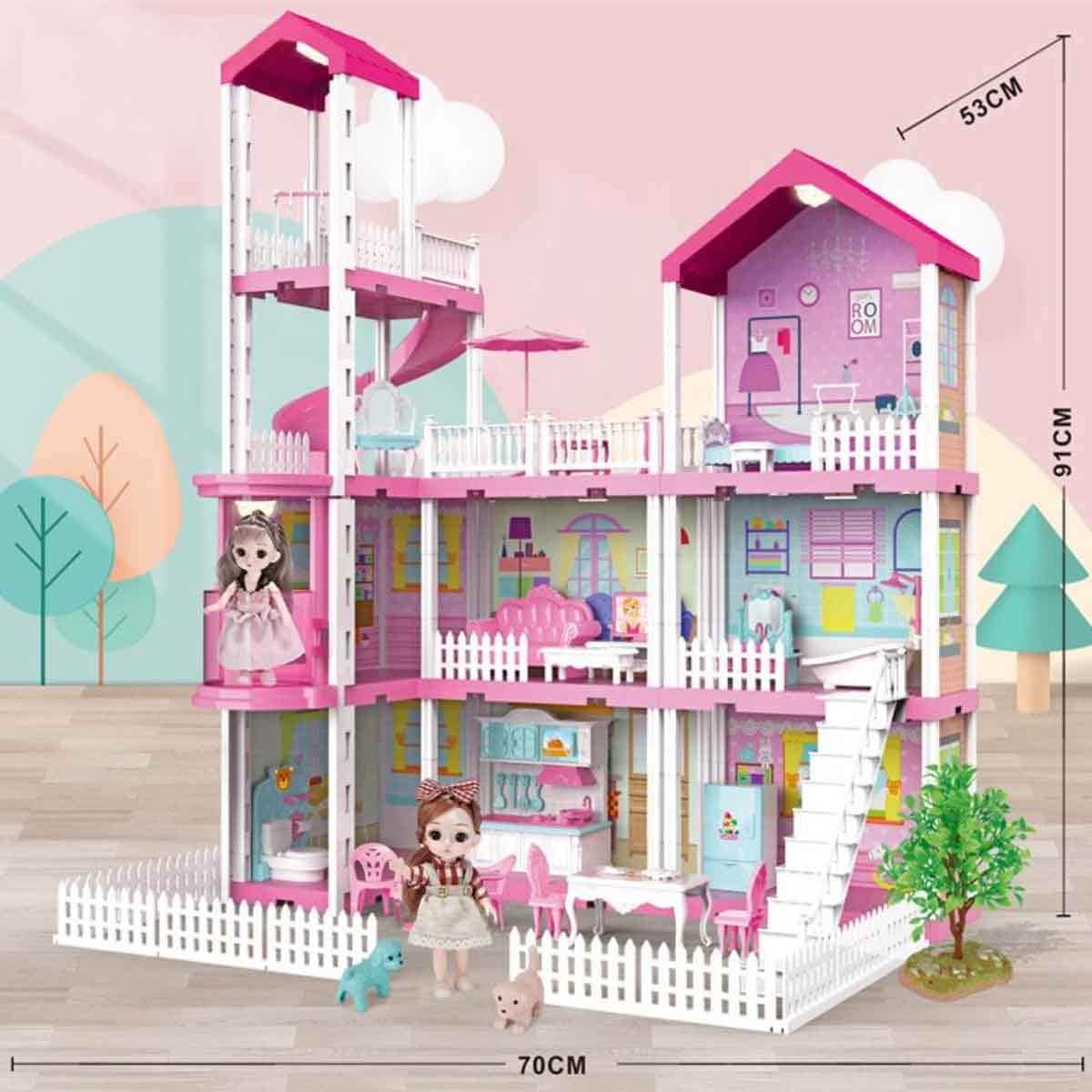 Huada Toys HDT668-54A Villa & Castle Doll Playset Unisex, 3-4 Years