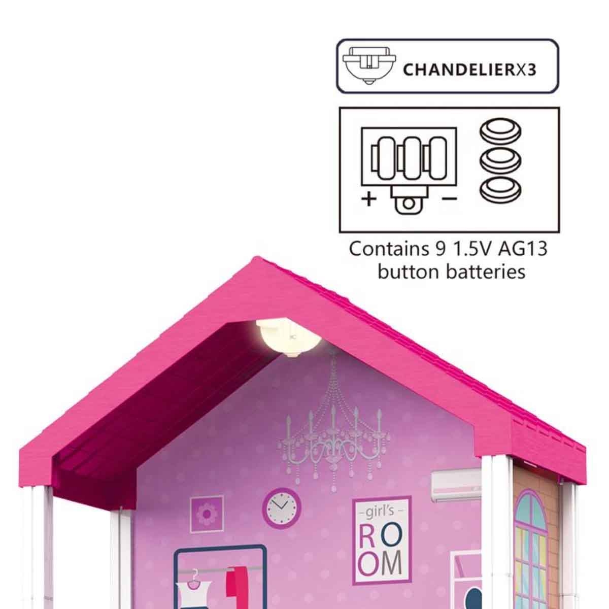 هوايدا تويز مجموعة فيلا وقلعة دمى، للجنسين، 3-4 سنوات