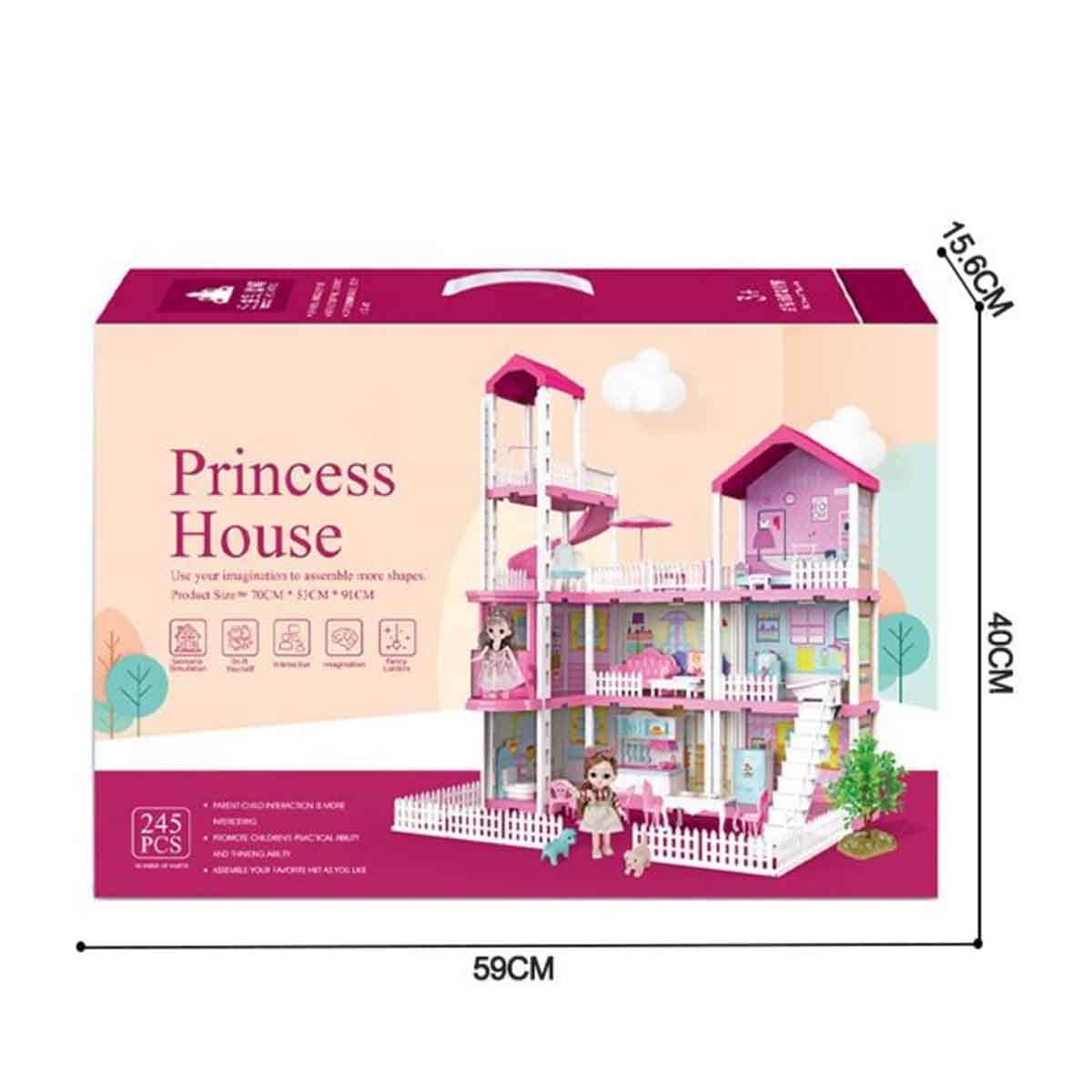 Huada Toys HDT668-54A Villa & Castle Doll Playset Unisex, 3-4 Years