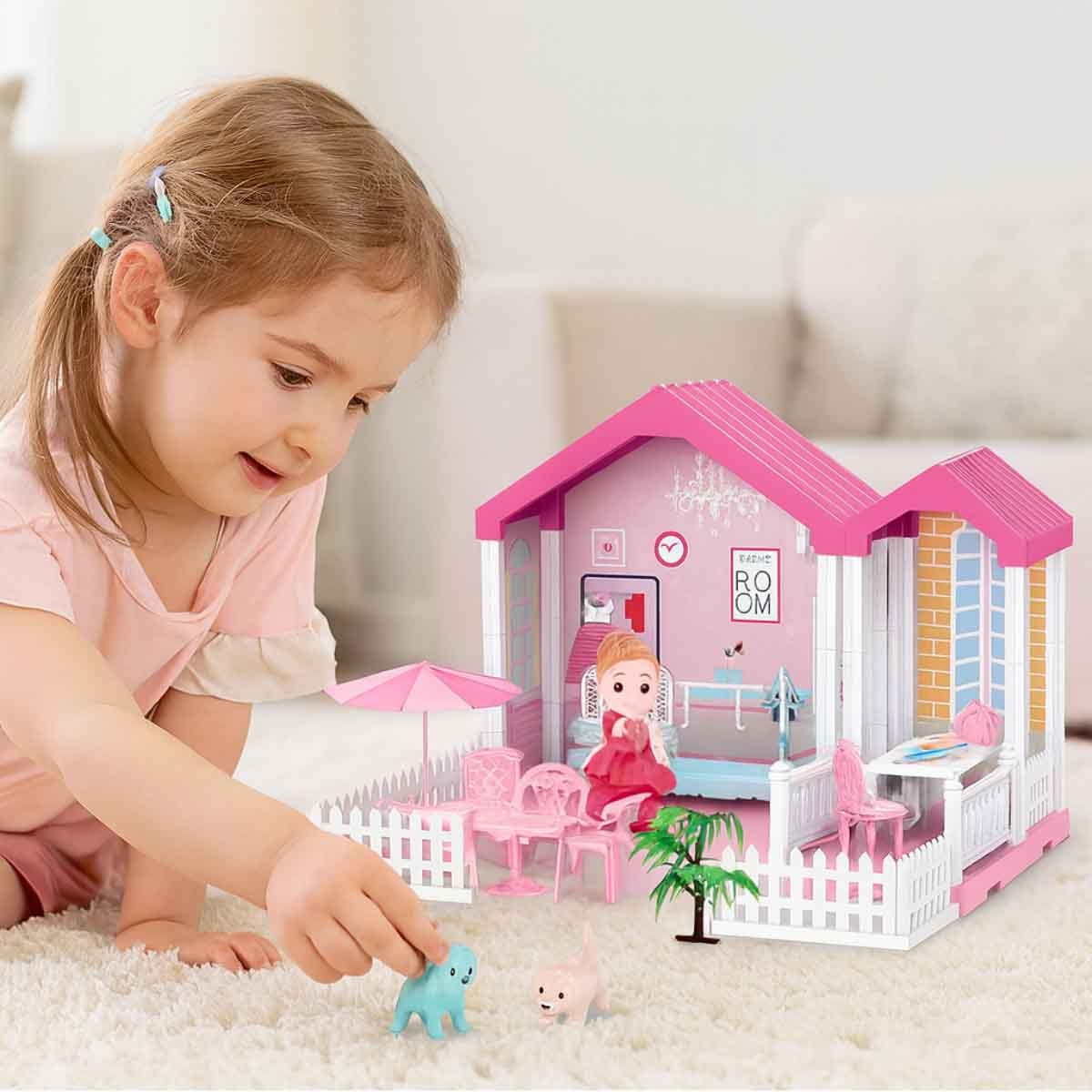 Huada Toys HDT668-61A Villa & Doll Playset Unisex, 3-4 Years