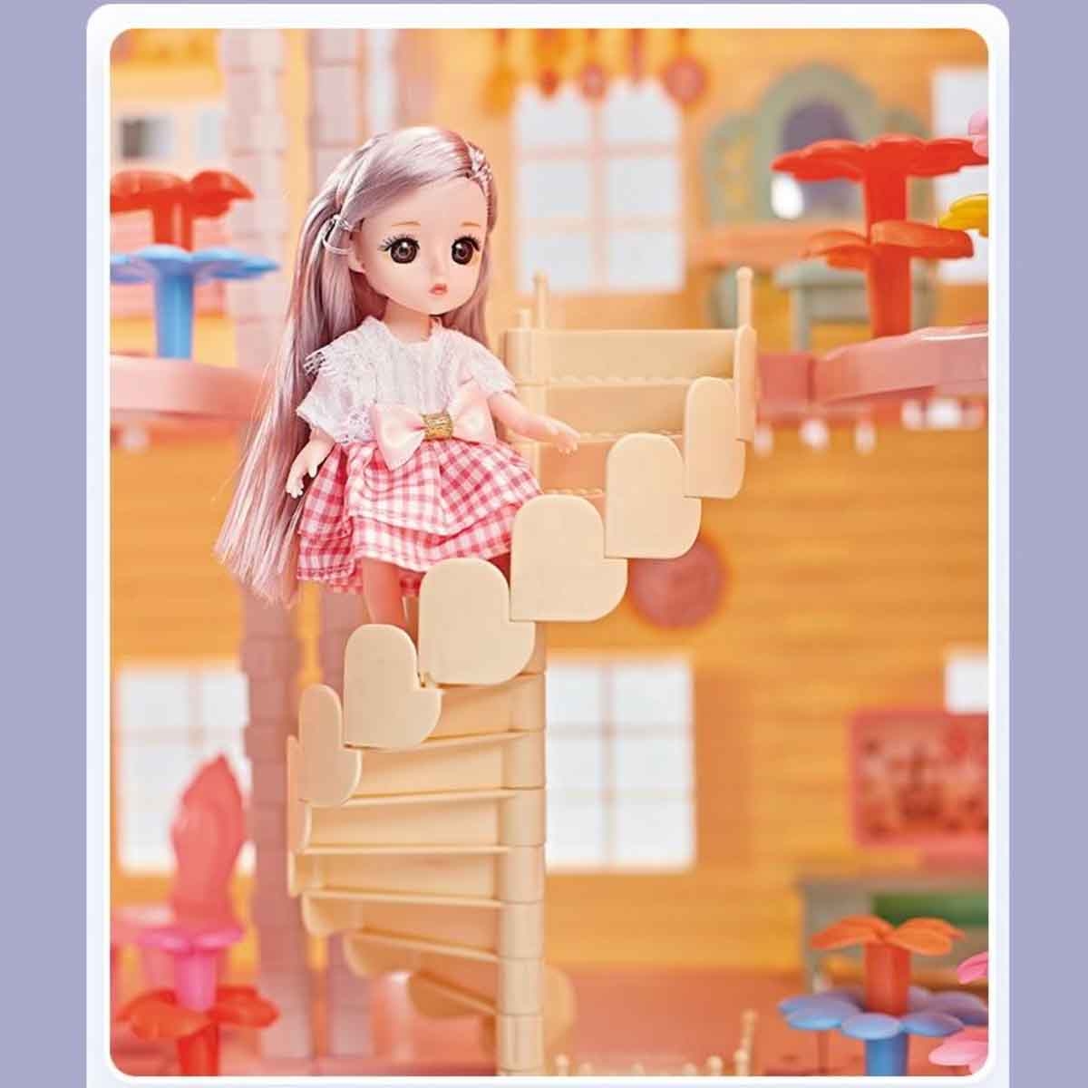 Huada Toys HDT668-7A Villa & Doll Playset with Light & Mist Spray Unisex, 3-4 Years