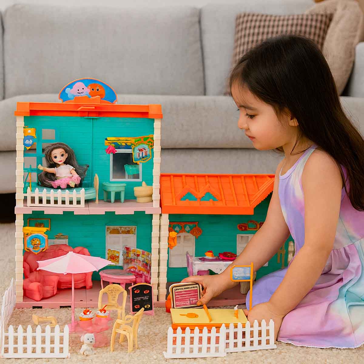 Huada Toys HDT668-8 Villa & Doll Playset Unisex, 3-4 Years