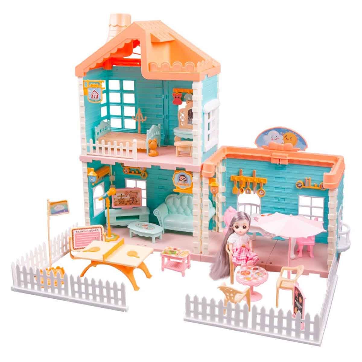 Huada Toys HDT668-9A Villa & Doll Playset with Light & Mist Spray Unisex, 3-4 Years
