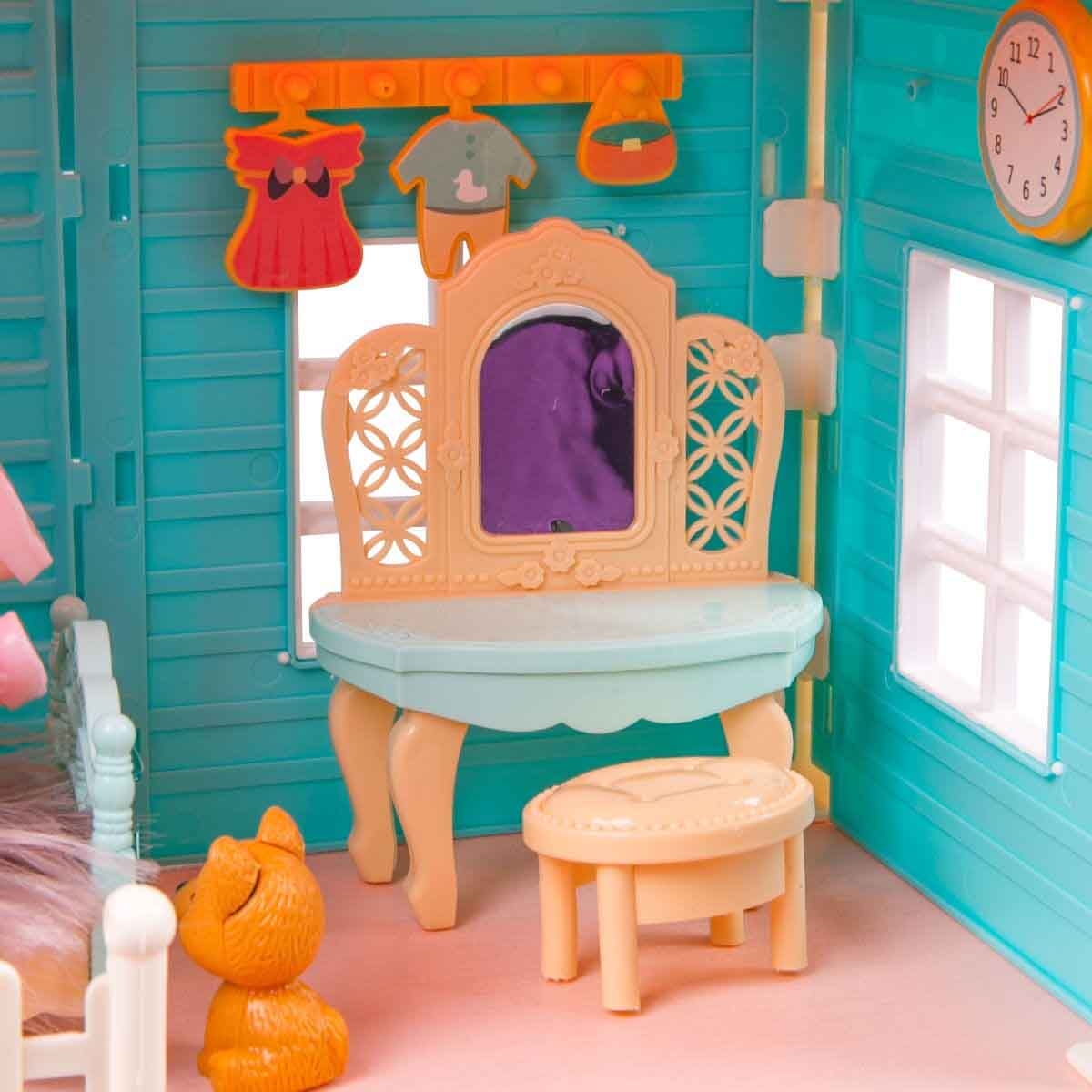 هوايدا تويز مجموعة فيلا ودمية مع إضاءة وبخار ضبابي، للجنسين، 3-4 سنوات