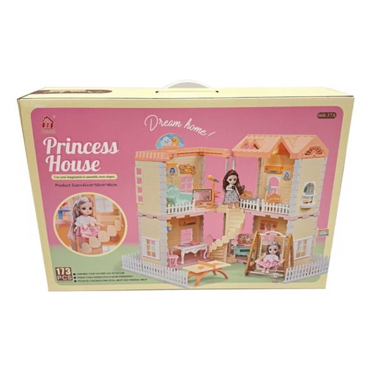Huada Toys Villa & Doll with Lights Playset Girls, 3-4 Years