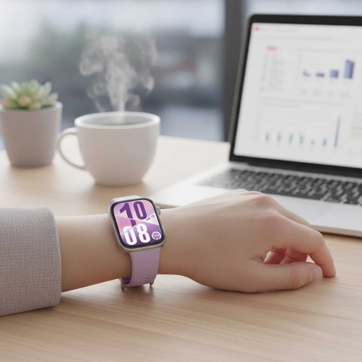 Huawei Purple Watch Fit 4 Smartwatch