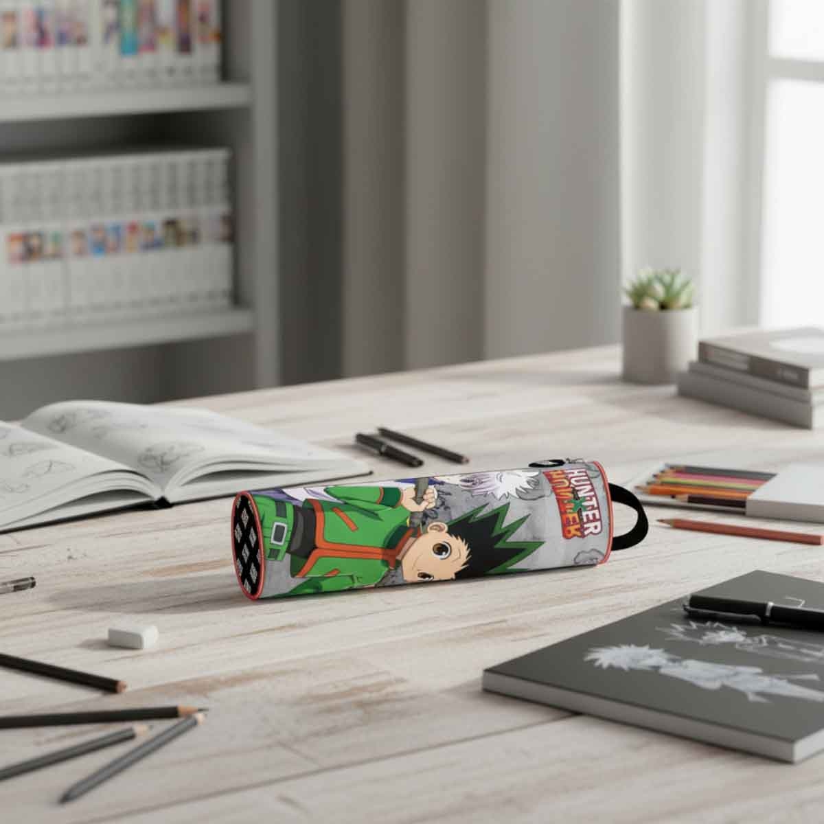 هنتر × هنتر مقلمة تنظيم أدوات مدرسية بتصميم أنمي